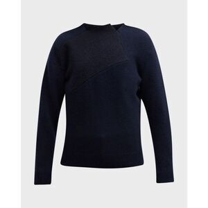 THE ROW Enid Wool And Cashmere Sweater In Navy Blue Size XS